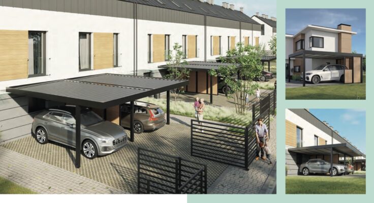 Alu Carport auf Maß für Reihenhäuser – Langlebiger Wetterschutz.