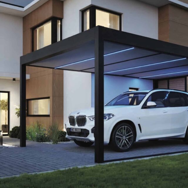 (Alu) Carport mit Schuppen - KREMER SONNENSCHUTZSYSTEME