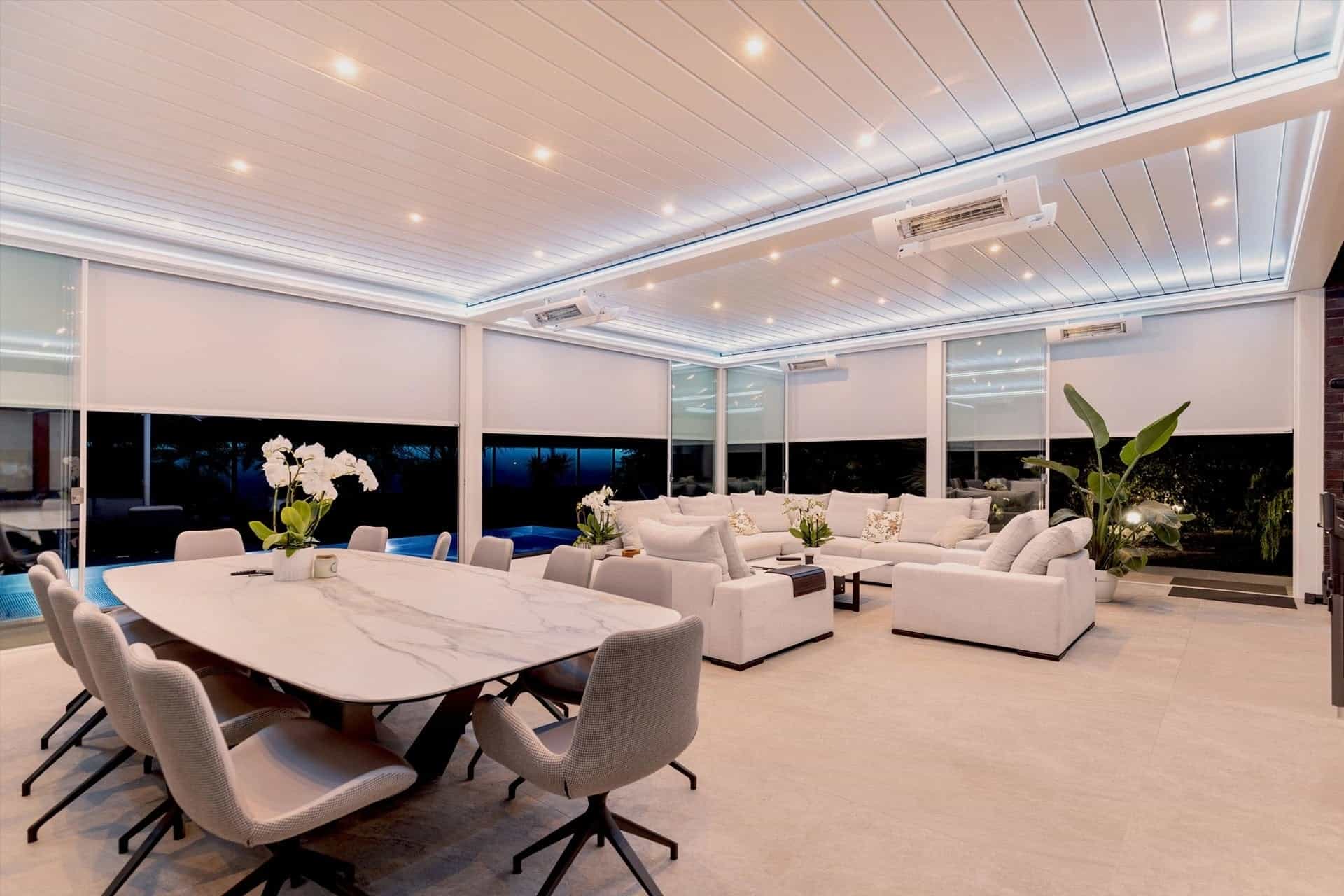 Kaltwintergarten mit Heizstrahler