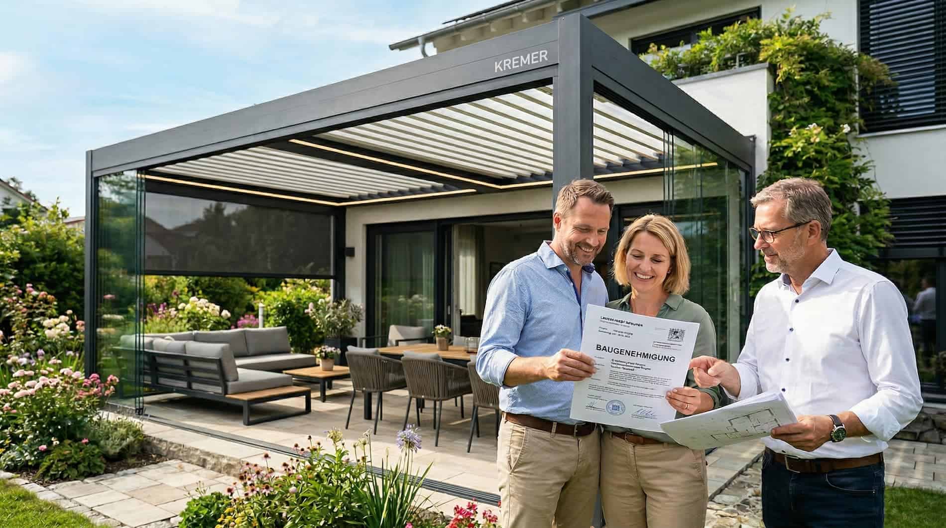 Bioklimatische Pergola Baugenehmigung in Bayern