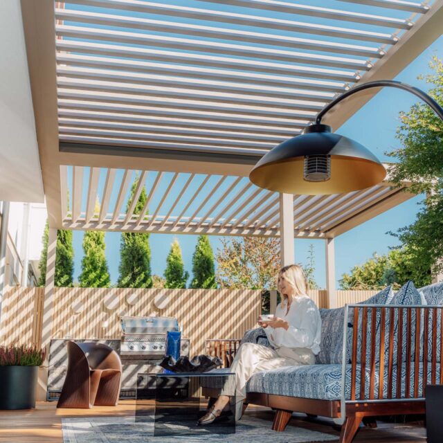 Lamellendach Terrasse