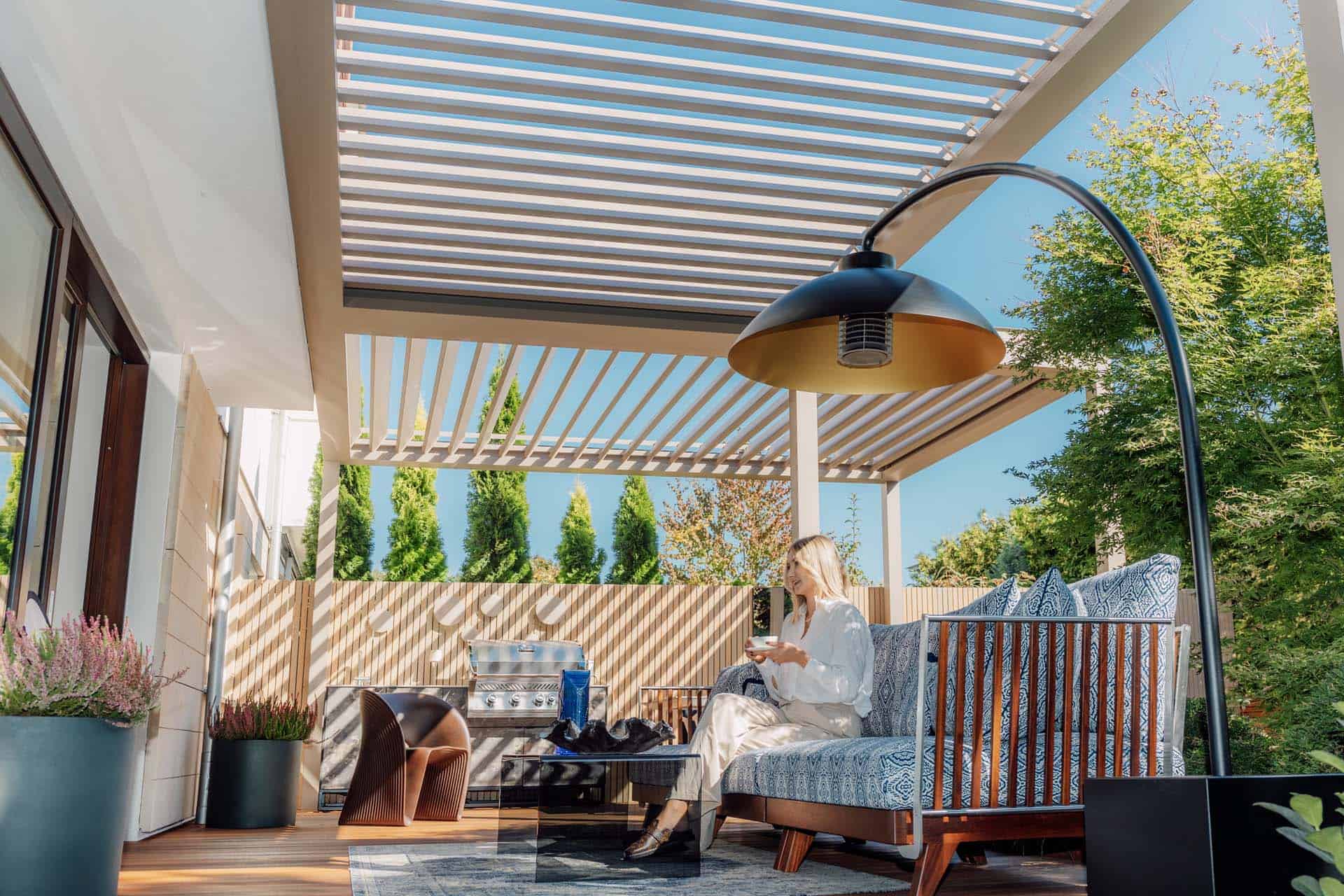 Lamellendach Terrasse