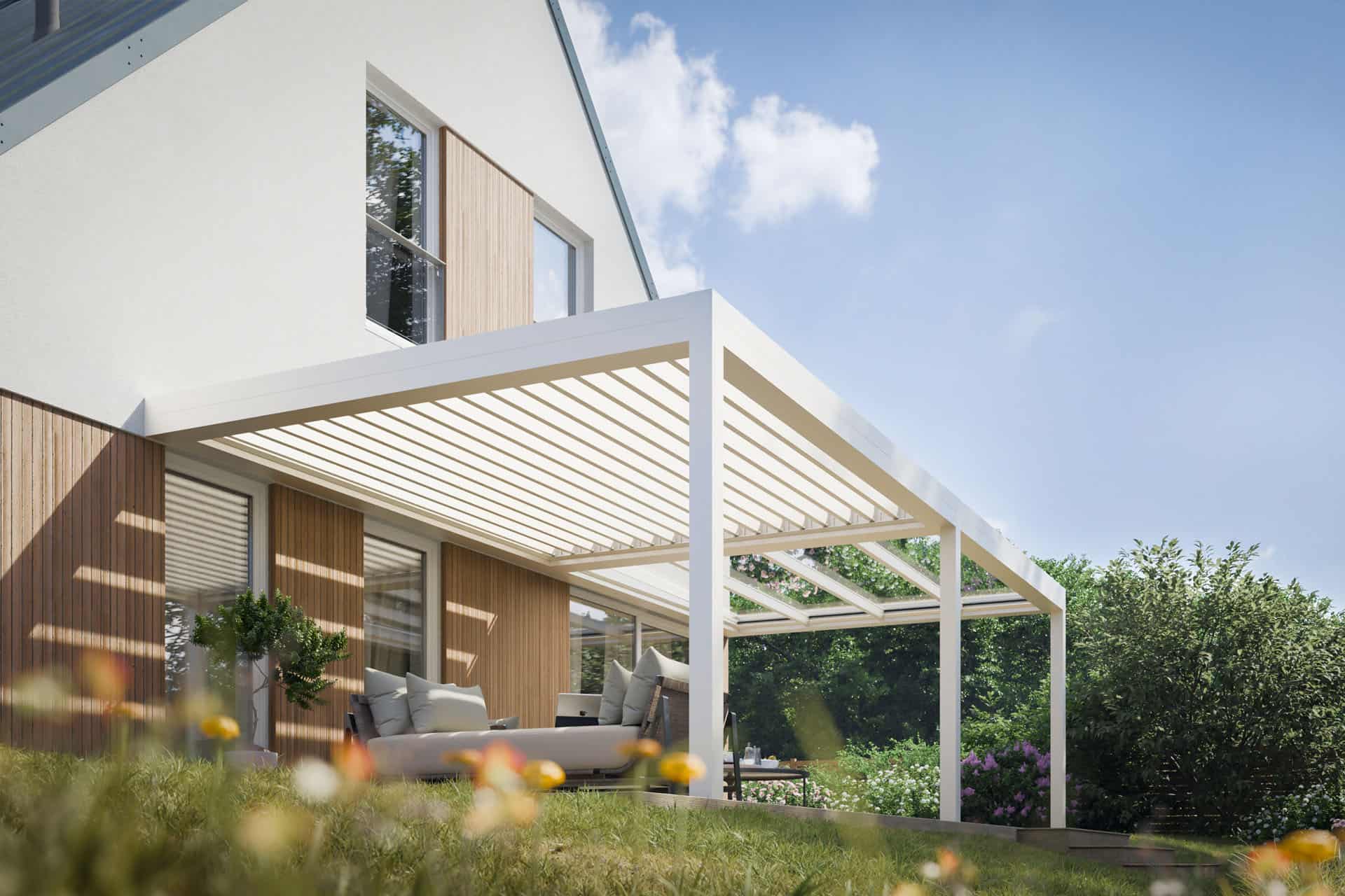 Terrassenüberdachung Lamellen Technic New von TARASOLA